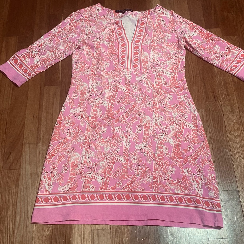 Pink Floral Patterned Dress